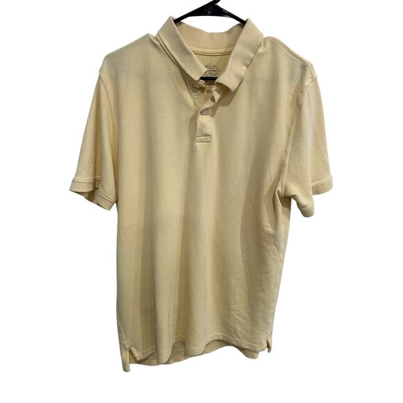 St. Johns Bay Mens Yellow Short Sleeve Polo Shirt Size Medium - Picture 1 of 9